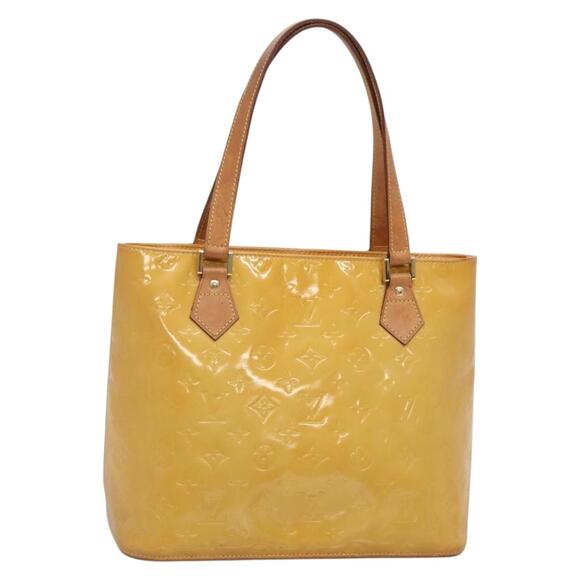 LOUIS VUITTON Monogram Vernis Houston Hand Bag Beige M91004 - Picture 1 of 16